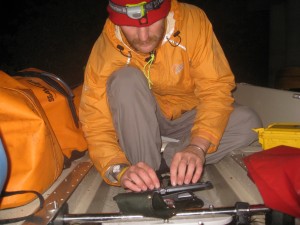 Writing in a desk is way easier than writing under a overpass in a rowboat.