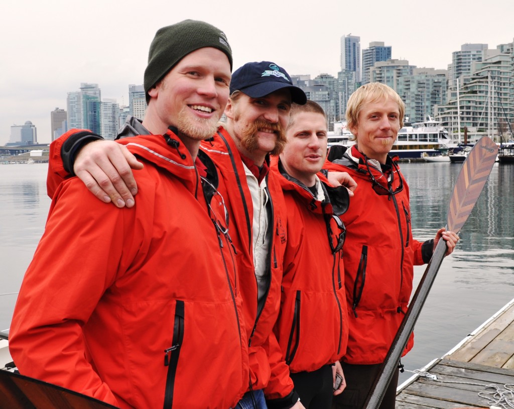 Crew at Vancouver Rowing Club dock 4 11 2012