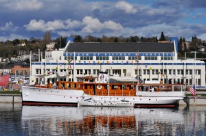 Ocean Rowboat Rafted with MV Olympus