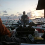 Rowing into the sunset of the 30th day at sea